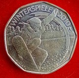 (A360) MONEDA DIN ARGINT AUSTRIA - 5 EURO 2010, SPORTURI DE IARNA - SNOWBOARD