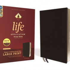 Niv, Life Application Study Bible, Third Edition, Large Print, Bonded Leather, Black, Red Letter Edition