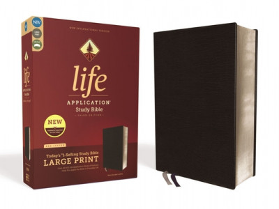 Niv, Life Application Study Bible, Third Edition, Large Print, Bonded Leather, Black, Red Letter Edition foto