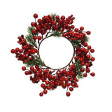 Cumpara ieftin Coronita artificiala - Foam Berry Wreath Pine Green, 28 cm | Kaemingk