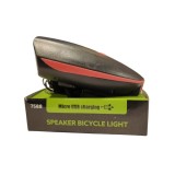 Far cu claxon pentru bicicleta, LED puternic, incarcare USB, montare ghidon