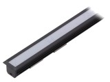 Profil aluminiu negru pentru module LED 1m DEEP10