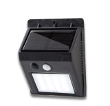 LED Solar de perete si lumina de securitate - negru