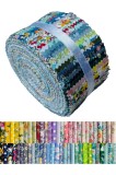 Material textil 100% bumbac pentru quilting, 40 benzi pre-tăiate (2.5 x 44 inch) pentru quilting și cusut - 40 bucăți cu model floral