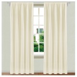 Perdea cu banda cusuta semitransparenta Cleopatra, alb, 250x140 cm, Oem