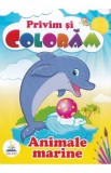Animale marine. Privim si coloram, Autor Anonim