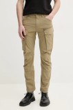 G-Star pantaloni bărbați, culoarea verde, cu fason cargo, D02190-D909