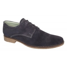 Pantofi barbati casual din piele naturala intoarsa, gri inchis - PAGRIVEL1