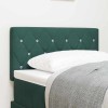 VidaXL Șifonier LED cu buton din cristal, tapițat verde &icirc;nchis, 80 cm, din catifea