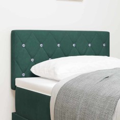 vidaXL Tăblie LED cu lumini cu bandă LED Verde &icirc;nchis 80 cm Catifea 3338044