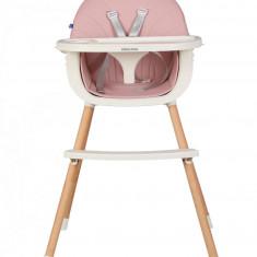 Scaun de masa KikkaBoo 2in1 Nutri Wood Pink