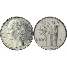 Italia 1992 - 100 lire, circulata