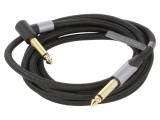 Cablu Jack 6,35mm unghiular, 2m, negru