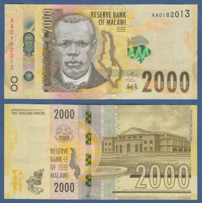 !!! MALAWI - 2.000 KWACHA 2016 - P 69 a - UNC foto