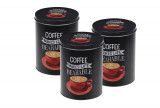 Cumpara ieftin Set 3 recipiente pentru cafea Coffee Bearable, 10.5x14 cm, aluminiu, negru, Excellent Houseware