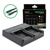 Patona Premium Dual PD Performance incarcator pentru Panasonic CGA-S007E incl. USB-C input/output