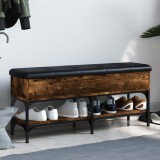 Gossi banca de pantofi, stejar fumuriu, 102x32x45 cm, lemn prelucrat