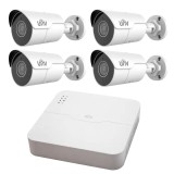 Sistem de supraveghere IP PoE UNV 4 camere Starlight 4MP , 2.8mm, IR 50m, NVR 4 canale 8MP, Uniview