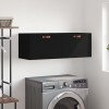 Dulap perete vidaXL negru 100x36.5x35 cm lemn compozit suspendat depozitare living