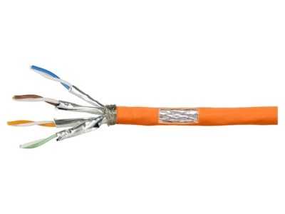 Cablu LOGILINK S/FTP Cat 7 4 perechi 100m portocaliu LSZH foto