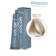 Vopsea de par profesionala PRO.COLOR 100 ml - Pro.Co - 10/1 BLOND EXTRA DESCHIS CENUSIU