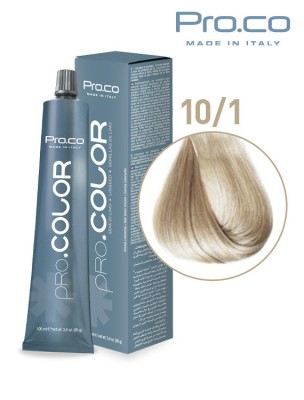 Vopsea de par profesionala PRO.COLOR 100 ml - Pro.Co - 10/1 BLOND EXTRA DESCHIS CENUSIU foto