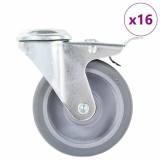 Cumpara ieftin Roti pivotante cu gaura pentru surub, 16 buc., 100 mm