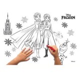 Suport farfurie de colorat cu model Frozen, 43x29 cm, CMCLASS