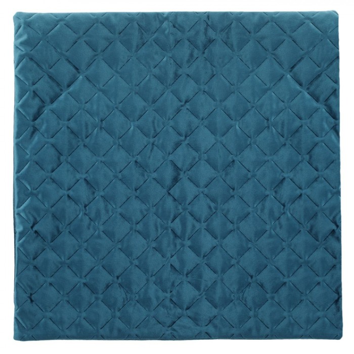 Față de Pernă Dekor Velvet, Albastru, 45x45cm, Model Romburi &icirc;n Relief