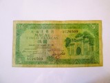Rară! Macao 5 Patacas 1981,bancnota din imagini la jumătate de preț!