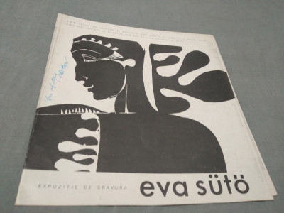 BROSURA/PLIANT EXPOZITIE GRAVURA EVA SUTO PETROSANI DEVA 1978 foto