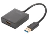 Adaptor HDMI soclu la USB A mufă 150mm USB 3.2 negru DIGITUS