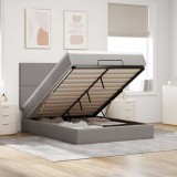 vidaXL Cadru de pat otoman cu saltea Taupe 140x190cm Material 3313075