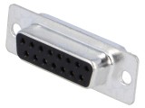 Conector D-Sub 15 pini mamă pe cablu aurit