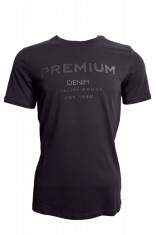 Tricou barbati Jack &amp;amp; Jones Premium, bumbac, negru, S foto