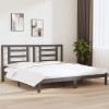 VidaXL Cadru de pat, gri, 200x200 cm, lemn masiv de pin 3104370