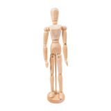 Figurina corp uman cu articulatii mobile, pe suport vertical, pentru pictura, desen, PLAYBOX