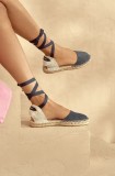 Manebi espadrile Flat Valenciana Espadrilles culoarea negru, K 1.5 P0