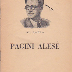 AL. SAHIA - PAGINI ALESE ( 1952 )