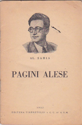 AL. SAHIA - PAGINI ALESE ( 1952 ) foto