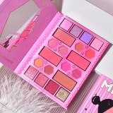 Paleta de machiaj, kevin&amp;coco, 20 culori pink girl, fard de pleoape si blush, roz