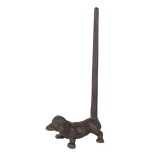 Cumpara ieftin Suport rola hartie bucatarie fier maro Catelus 14x8x30 cm