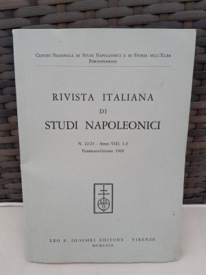 Revista italiana di studi Napoleonici nr.22-23 anno VIII (1969) foto