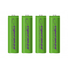 Acumulatori reincarcabili Esperanza, 4 buc, AA, Ni-MH, 2000MAH, 1,2V, verde