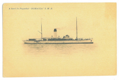 4917 - Ship, Pachebot &amp;quot;Romania&amp;quot; Romania - old postcard - unused foto