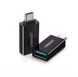 ADAPTOR Ugreen, &quot;US173&quot;, USB 3.0(M) la USB Type-C(T), 5Gbps, PVC, negru &quot;20808&quot; (timbru verde 0.08 lei) - 6957303828081