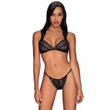 Set 2 Piese Lenjerie Elisetta Negru S/M, Obsessive