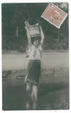 4392 - ETHNIC woman, Romania - old postcard - used - 1910 - TCV, Circulata, Printata