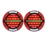 Cumpara ieftin Set 2 Stopuri Auto LED Spate, Universale, diametru 140mm, pentru Remorca, Camion si Trailer, utilaje agricole, 12-24V, Semnalizare dinamica, Pozitie,