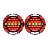BZRSH Set 2 Stopuri LED Spate 140mm 140mm 12-24V Semnalizare Dinamica Rosu Galben